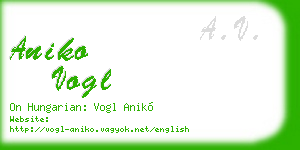 aniko vogl business card